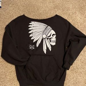 The Drive Clothing Indian Chief Skull Sweatshirt